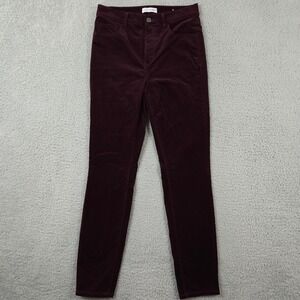 Ann Taylor LOFT Jeans Womens 27 4 Purple Corduroy Skinny Stretch Cord Pants